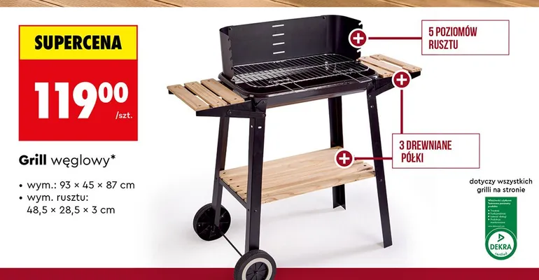 Grill węglowy promocja w Biedronka