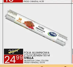 Folia aluminiowa z tłoczeniem 50 m Stella promocja w Wafelek