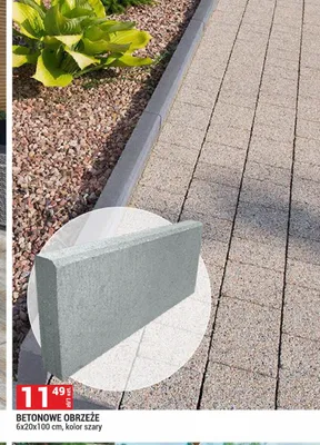Betonowe obrzeże szare promocja w Merkury Market