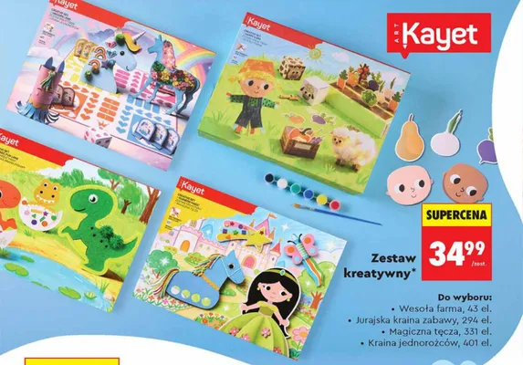 Zestaw kreatywny Kayet Kraina jednorożców 401 el. promocja w Biedronka