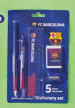 Zestaw piśmienniczy FC Barcelona 5 elementów promocja w Biedronka