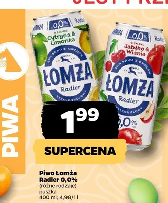 Piwo radler 0,0% różne rodzaje promocja w Netto
