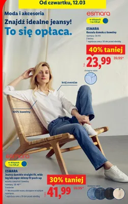 Jeansy damskie straight fit Esmara promocja