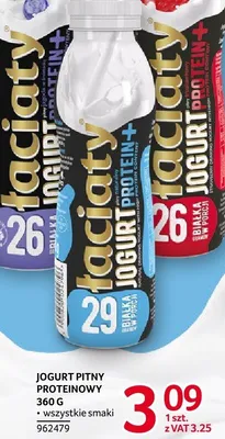 Jogurt pitny proteinowy Łaciaty 360 g wszystkie smaki promocja w Selgros