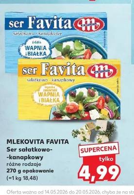 Ser sałatkowo-kanapkowy Favita Mlekovita promocja w Kaufland