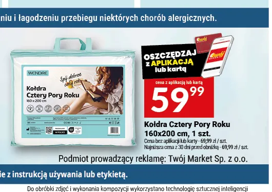 Kołdra Cztery Pory Roku 160x200 cm Wendre promocja w Twój Market