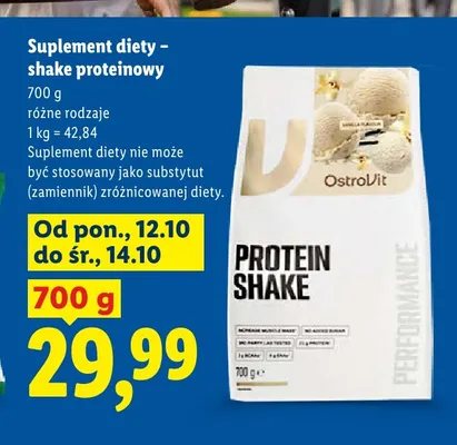 Suplement diety - shake proteinowy OstroVit promocja w Lidl