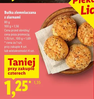 Bułka ziemniaczana z ziarnami promocja w Lidl