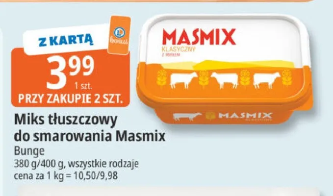 Miks tłuszczowy do smarowania Masmix Bunge promocja w Leclerc