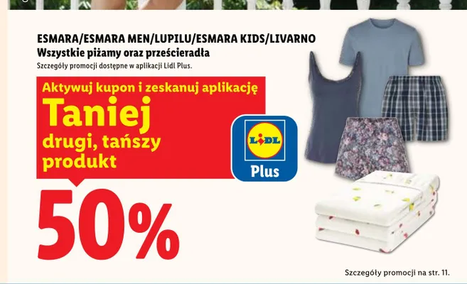 Piżamy Esmara / Esmara Men / Lupilu / Esmara Kids promocja w Lidl