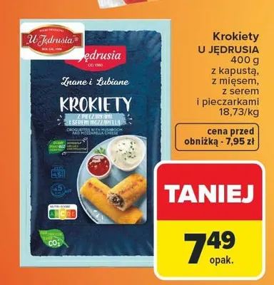 Krokiety z kapustą, z mięsem, z serem i pieczarkami promocja w Carrefour Market