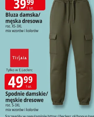 Spodnie damskie/męskie dresowe promocja w Leclerc