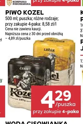 Piwo Kozel promocja w Stokrotka