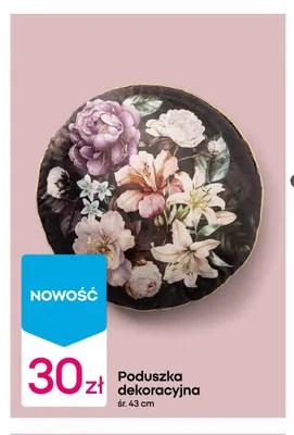 Poduszka dekoracyjna śr. 43 cm promocja w Pepco