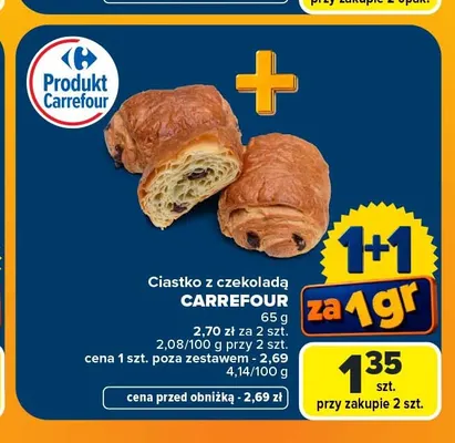 Ciastko z czekoladą Carrefour promocja w Carrefour