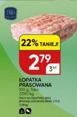 Łopatka prasowana promocja w Chata Polska