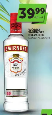 Wódka Smirnoff No.21 Red promocja w Groszek