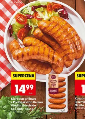 Kiełbasa grillowa z Podbeskidzia Kraina Wędlin Góralskie Specjały promocja w Biedronka