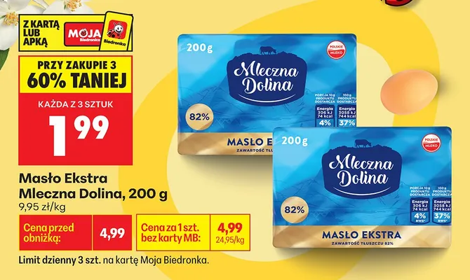 Masło ekstra promocja w Biedronka