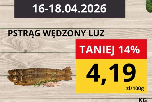 Pstrąg wędzony luz promocja w Supeco