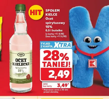 Ocet spirytusowy 10% Społem Kielce promocja w Kaufland