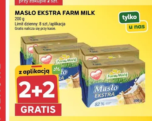 Masło ekstra Farm Milk promocja w Stokrotka