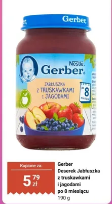 Deserek jabłuszka z truskawkami i jagodami po 8 miesiącu promocja w Biedronka