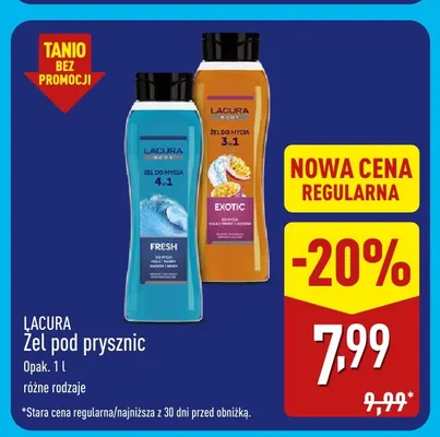 Żel pod prysznic Lacura Fresh promocja w Aldi