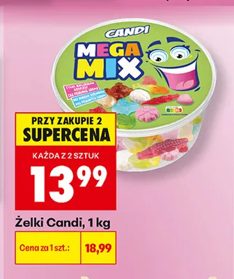 Żelki Candi Mega Mix promocja w Biedronka
