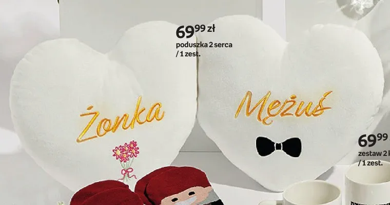 Poduszka 2 serca Żonka Mężuś promocja w Empik