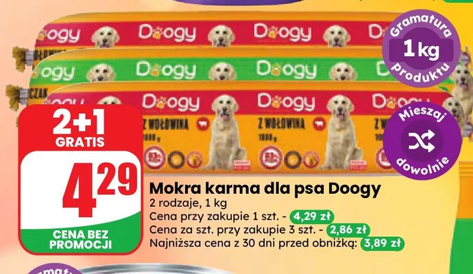 Mokra karma dla psa Doogy promocja w Dino