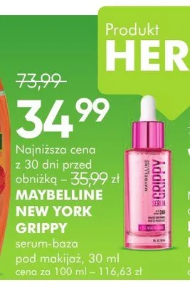 Serum-baza pod makijaż Maybelline New York Grippy promocja w Super-Pharm