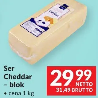 Ser Cheddar - blok promocja w Makro