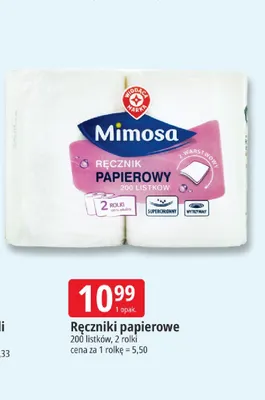 Ręczniki papierowe 2-pak Mimosa promocja w Leclerc