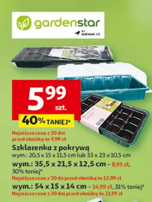 Szklarenka z pokrywą wym.: 35,5 x 21,5 x 12,5 cm promocja w Auchan