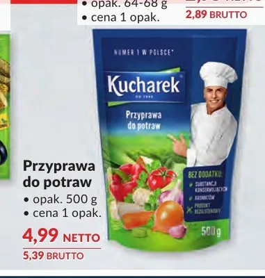 Przyprawa do potraw Kucharek promocja w Makro