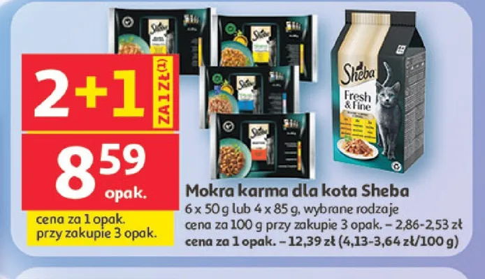 Mokra karma dla kota Sheba Fresh & Fine 4-pak 85g promocja w Auchan