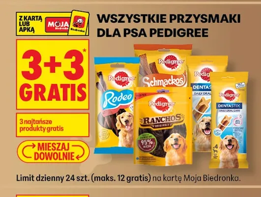 Przysmak dla psa cubes z wołowiną Pedigree ranchos promocja w Biedronka