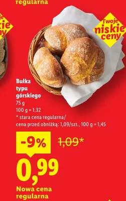 Bułka typu górskiego promocja w Lidl