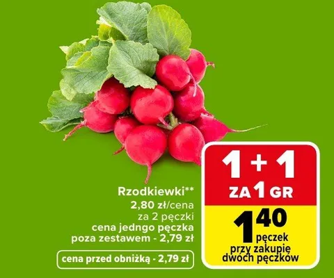 Rzodkiewki promocja w Carrefour