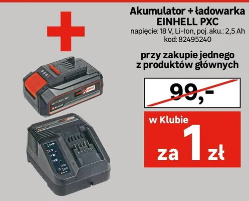 Akumulator + ładowarka PXC 18V Li-Ion 2,5Ah promocja w Leroy Merlin
