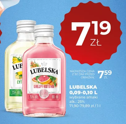 Wódka Lubelska Grejpfrutowa 25% promocja w Duży Ben
