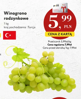 Winogrona rodzynkowe promocja w Market Point