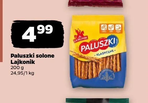 Paluszki solone Lajkonik promocja w Netto