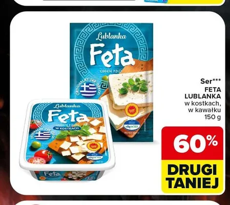 Ser Feta Lublanka w kostkach promocja w Carrefour