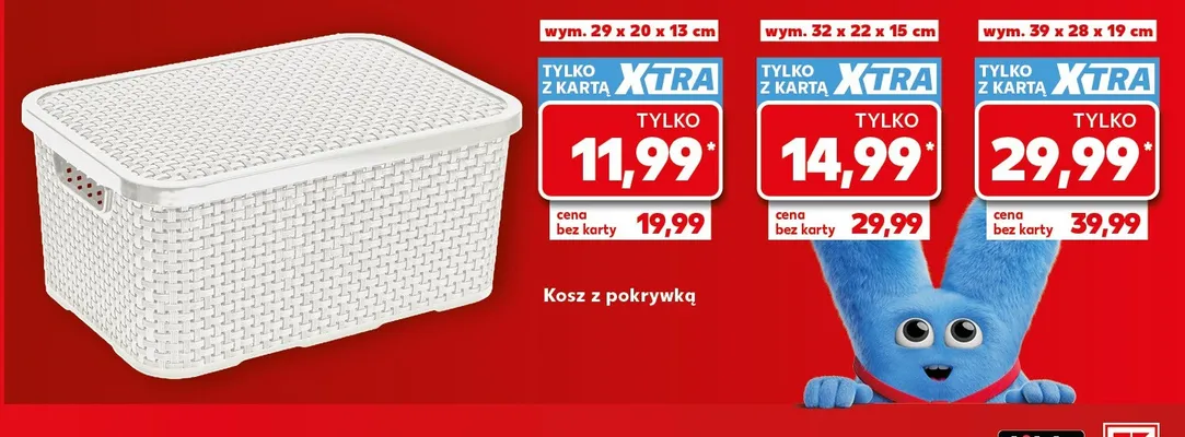 Kosz z pokrywką 39x28x19 cm promocja w Kaufland