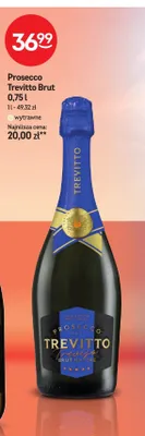 Wino musujące Prosecco Trevitto Brut promocja w Żabka