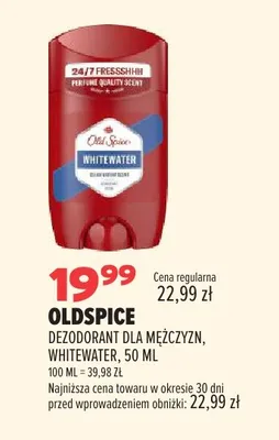 Dezodorant dla mężczyzn Old Spice Whitewater promocja w Drogerie Natura