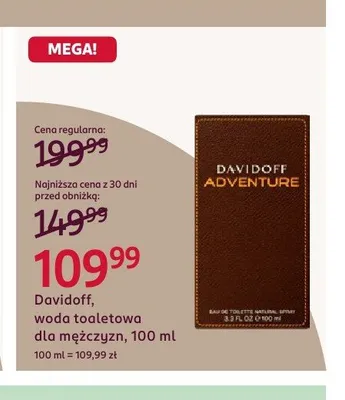 Woda toaletowa dla mężczyzn Davidoff Adventure promocja w Rossmann