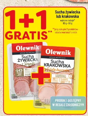Kiełbasa sucha krakowska Olewnik promocja w POLOmarket